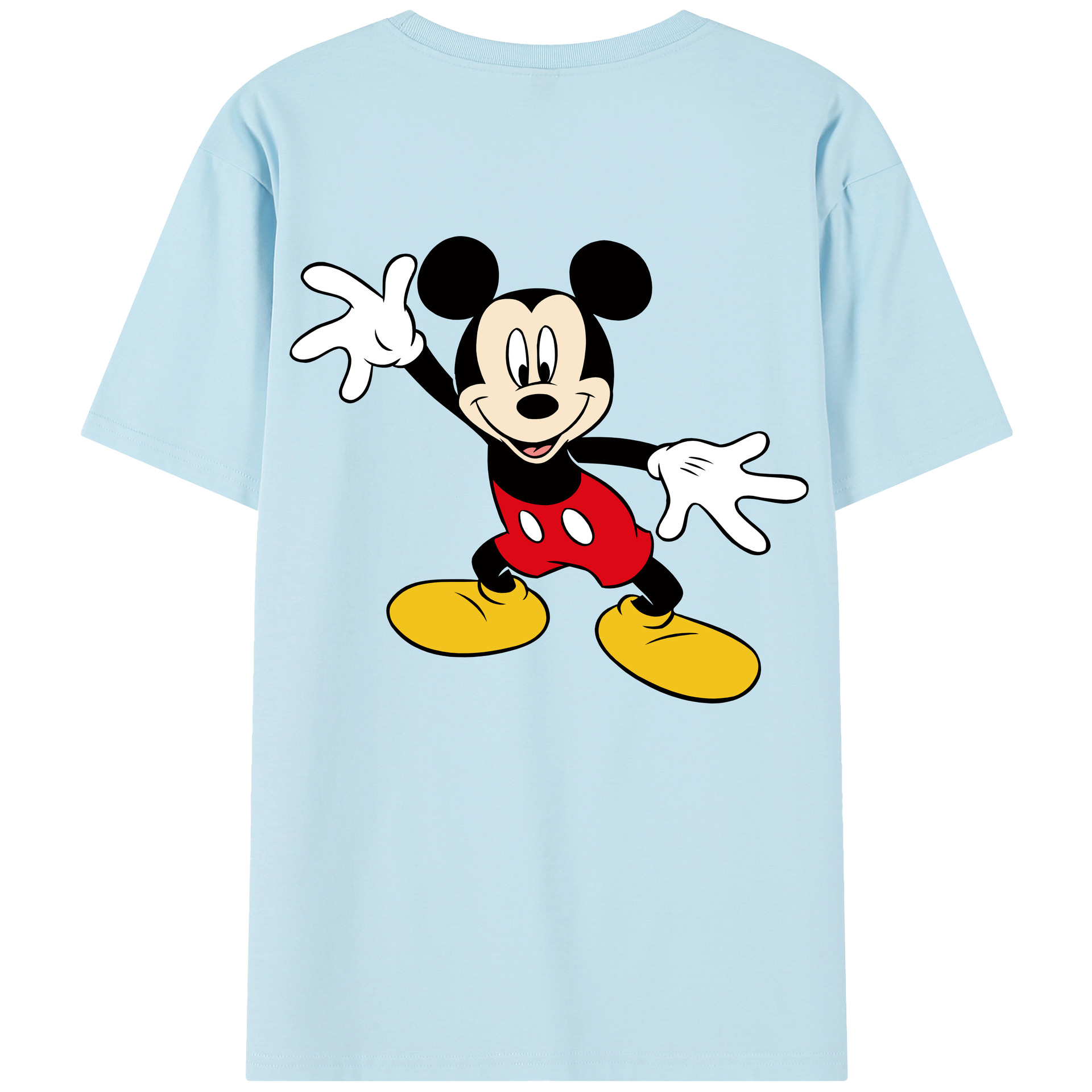 （画像用） ミッキーマウス Mickey Mouse 綿100％半袖Tシャツ（背面プリント）